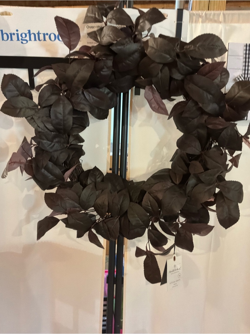 Hearth & Hand Magnolia Plum Leaf Wreath 26in